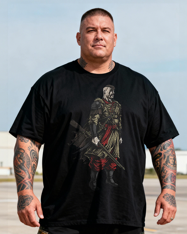 Men's Cossack Warrior Big & Tall 100% Cotton T-shirts
