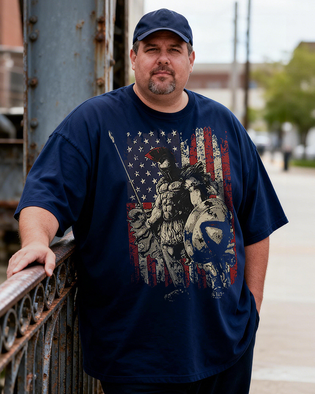 Men's American Spartan Big & Tall 100% Cotton T-shirts