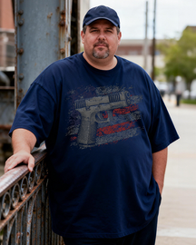 Men's Cordless Hole Puncher Big & Tall 100% Cotton T-shirts