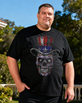 Men's American Sugar Skull Big & Tall 100% Cotton T-shirts
