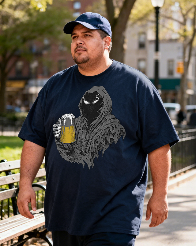 Men's Here For The Boos Big & Tall 100% Cotton T-shirts