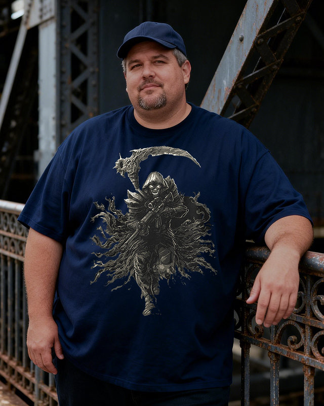 Men's Fear The Reaper Big & Tall 100% Cotton T-shirts