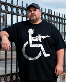 Men's Disabled But Deadly Big & Tall 100% Cotton T-shirts