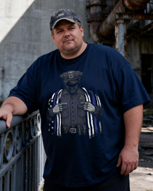 Men's Thin Blue Line Darkest Hour Big & Tall 100% Cotton T-shirts