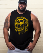 Jesus Skull Print Men's Sleeveless Tee