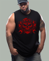 Motor Skull Print Men's Sleeveless Tee