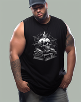 Skull and Books Print Men's Sleeveless Tee