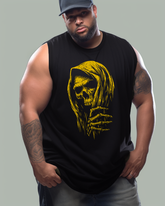 Peeking Grim Reaper Print Men's Sleeveless Tee