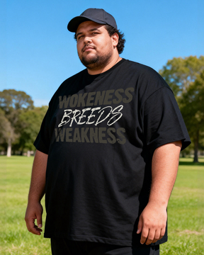 Men's Wokeness Breeds Weakness Big & Tall 100% Cotton T-shirts