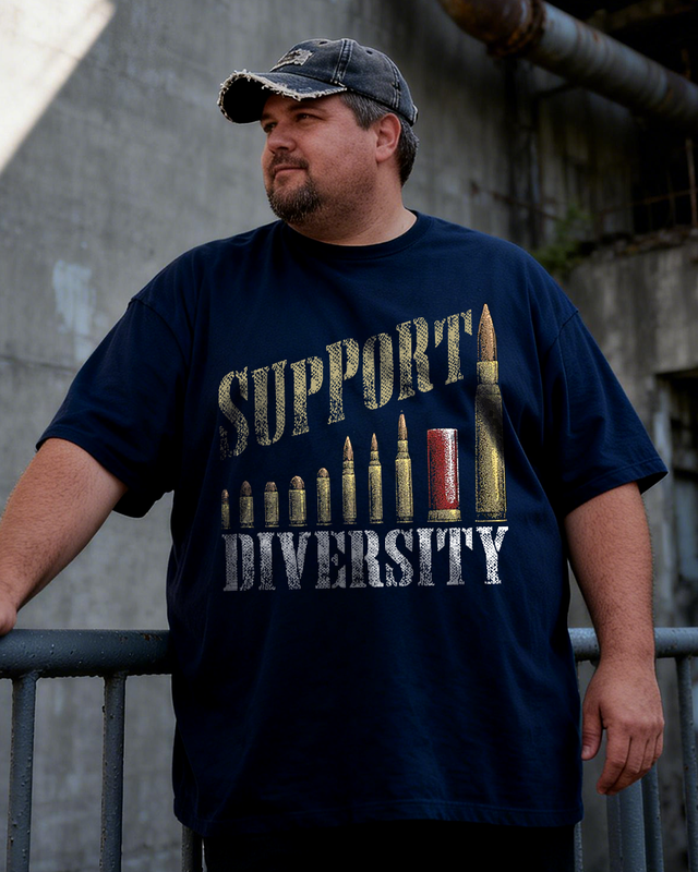 Men's Support Diversity Big & Tall 100% Cotton T-shirts