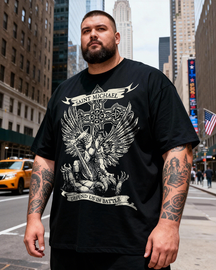 Men's Saint Michael Defend Us Big & Tall 100% Cotton T-shirts