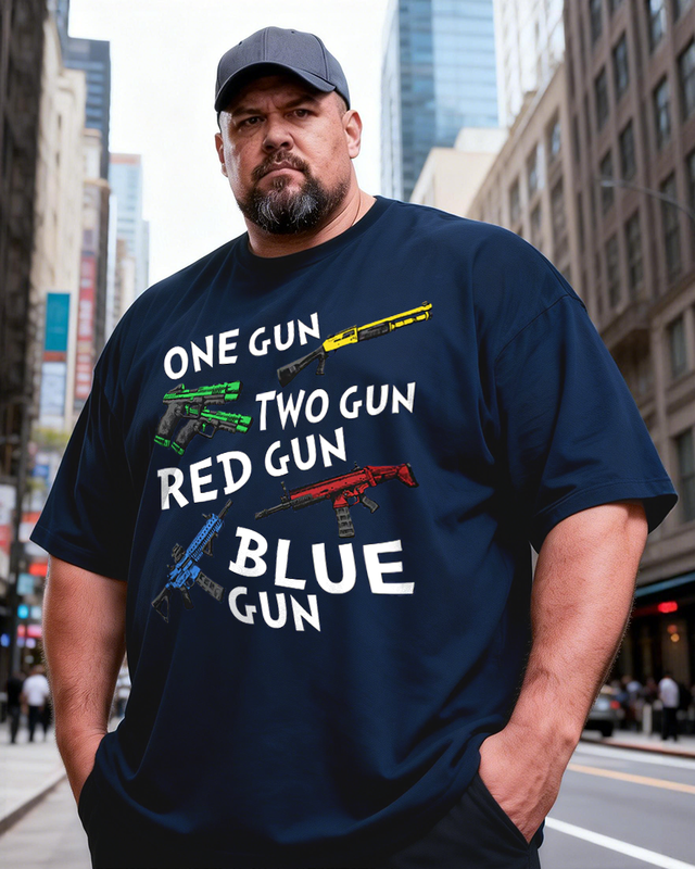 Men's One Gun Two Gun Big & Tall 100% Cotton T-shirts