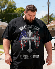 Men's One Nation Under God Big & Tall 100% Cotton T-shirts