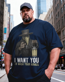 Men's Plague Doctor Big & Tall 100% Cotton T-shirts