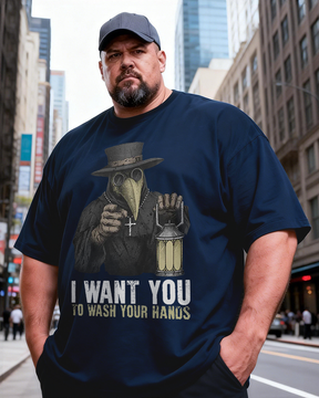 Men's Plague Doctor Big & Tall 100% Cotton T-shirts