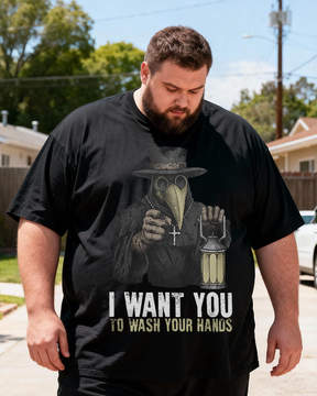 Men's Plague Doctor Big & Tall 100% Cotton T-shirts