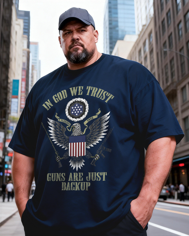 Men's In God We Trust Big & Tall 100% Cotton T-shirts