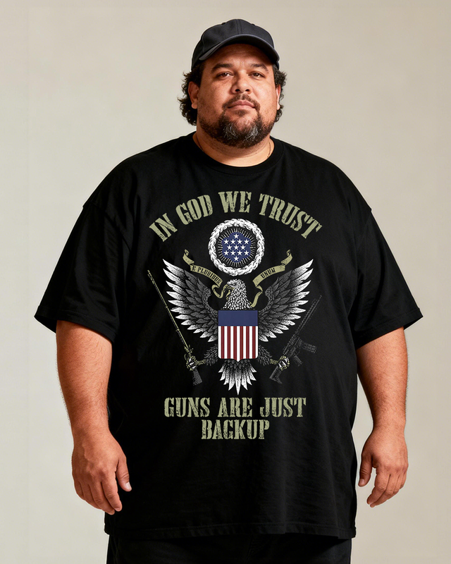 Men's In God We Trust Big & Tall 100% Cotton T-shirts