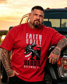 Blessed Be The Defender Men's Cotton Big & Tall T-shirt