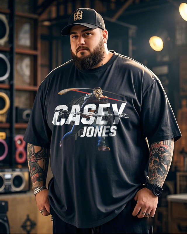 CASEY JONES Men's 100% Cotton Big & Tall T-Shirt