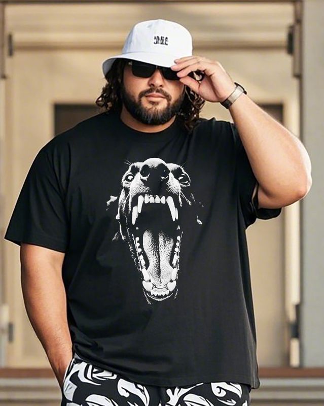 Cerberus Men's 100% Cotton Big & Tall T-Shirt