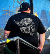 Men's Crazy Skull with Winged Helmet Plus Size T-Shirt & Short