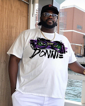 DONNIE Men's Plus Size T-Shirt & Shorts Suit