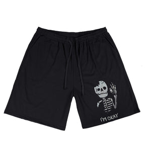 Men's I'm Okay Skull Plus Size T-Shirt & Short