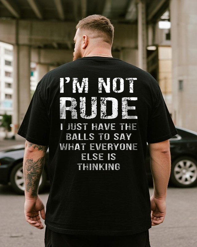 Men's I'm not Rude Big & Tall 100% Cotton T-Shirt