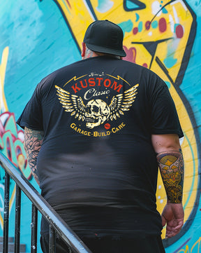 Men's KUSTOM GARAGE BUILD CARE Plus Size T-Shirt & Short