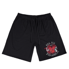 Men's Kill All PEDOPHILES Print Plus Size T-Shirt & Short