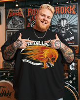Metallica Mondays Head Back To The Summer Men's Plus Size Short Sleeve T-Shirt
