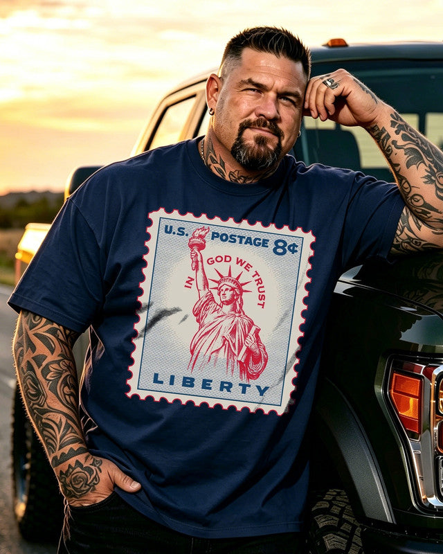 Men's 250-America Big & Tall 100% Cotton T-shirts