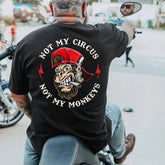 Men's Not My Circus Not My Monkeys Print Plus Size T-Shirt & Short
