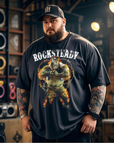 ROCKSTEADY Men's 100% Cotton Big & Tall T-Shirt