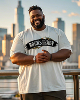 ROCKSTEADY Men's 100% Cotton Big & Tall T-Shirt