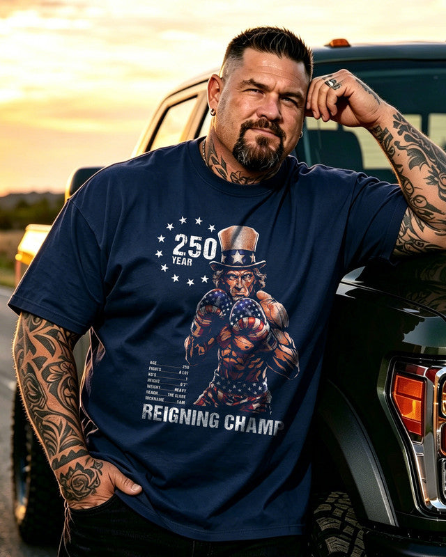 Men's 250-America Big & Tall 100% Cotton T-shirts