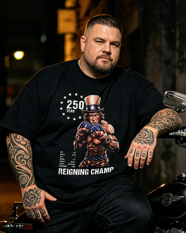 Men's 250-America Big & Tall 100% Cotton T-shirts