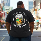 Men's Shut Up Liver You Are Fine St. Patrick Day Plus Size T-Shirt & Short
