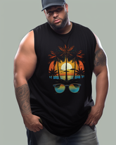 Tropical Beach Sunset Men's Sleeveless Tee