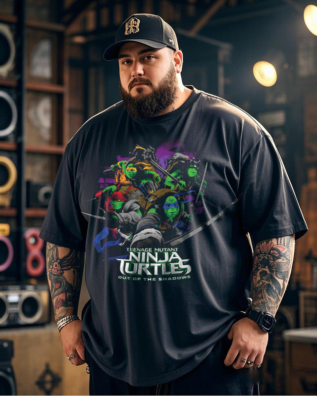 TMNT Men's 100% Cotton Big & Tall T-Shirt