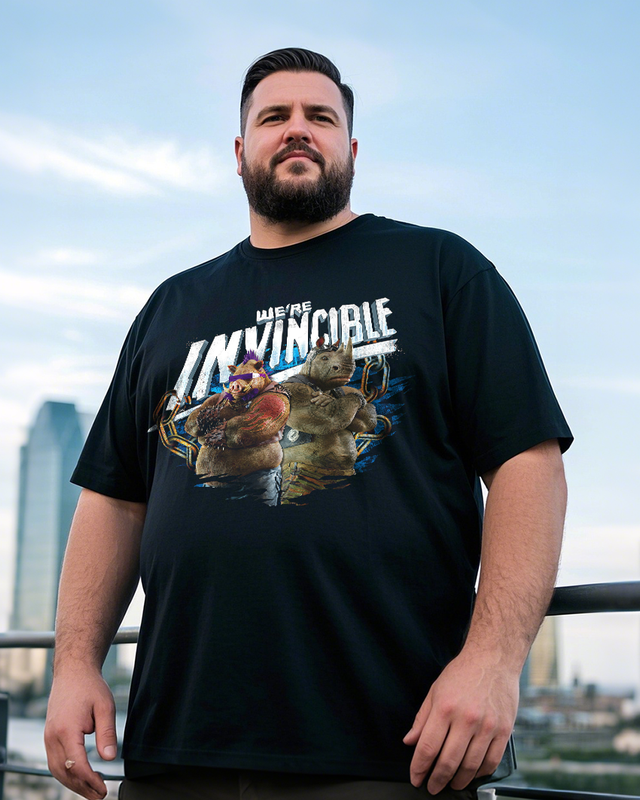 We're Invincible Men's 100% Cotton Big & Tall T-Shirt