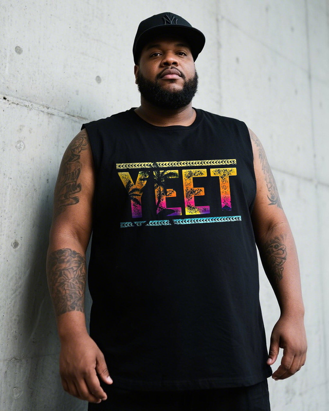 YEET Men's Plus Size Sleeveless T-Shirt