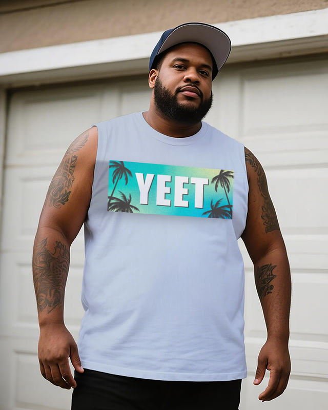 YEET Men's Plus Size Sleeveless T-Shirt