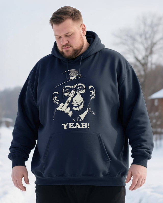 YEAH Men's Big & Tall Cotton Hoodie