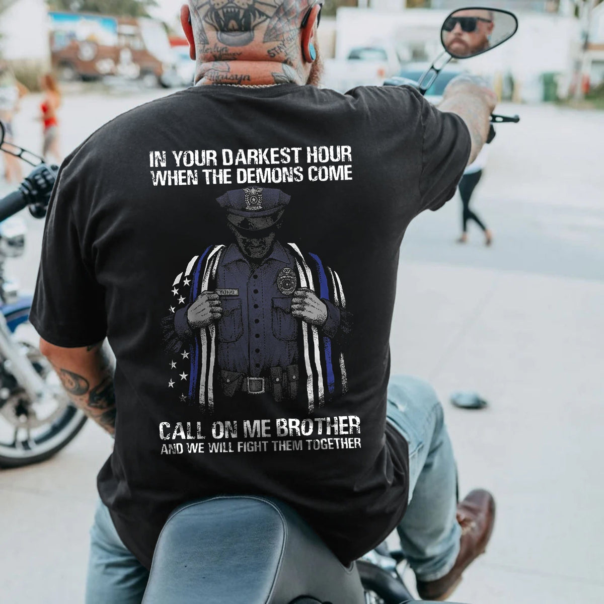 Thin Blue Line Darkest Hour Plus Size T-Shirt