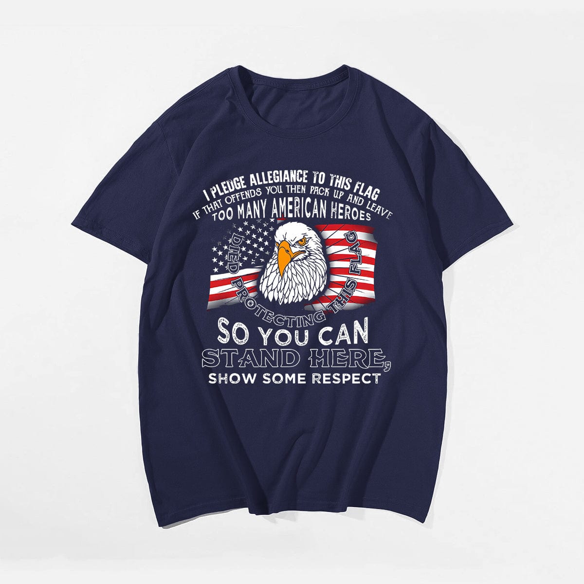 DOES MY AMERICAN FLAG OFFEND YOU Men T-shirt, Oversize Plus Size Man Clothing for Big & Tall