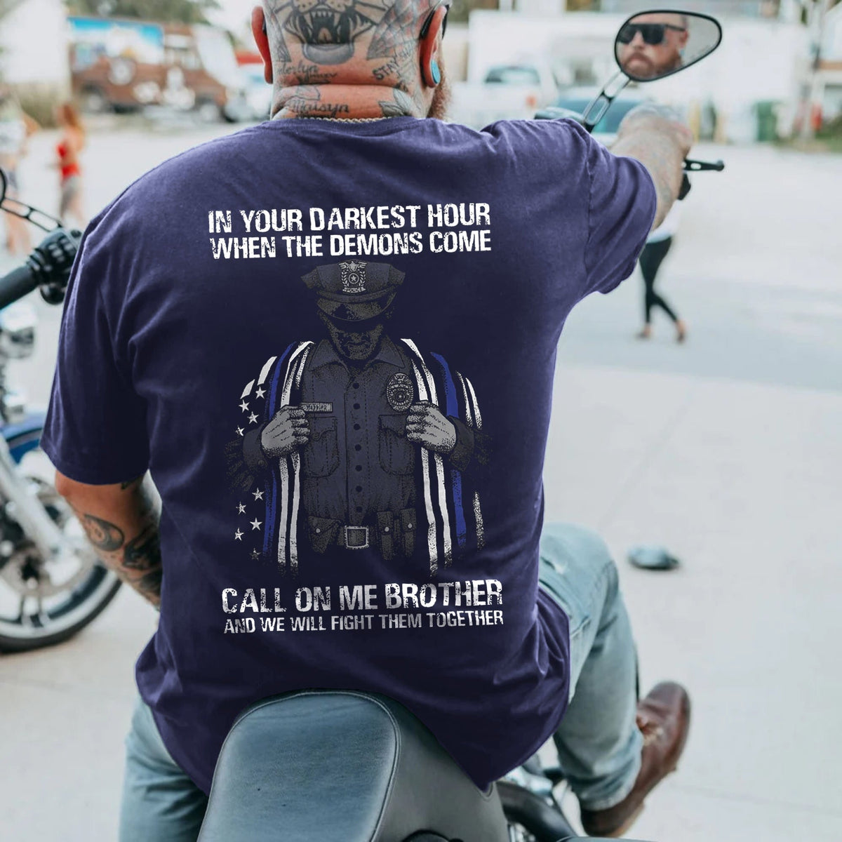 Thin Blue Line Darkest Hour Plus Size T-Shirt