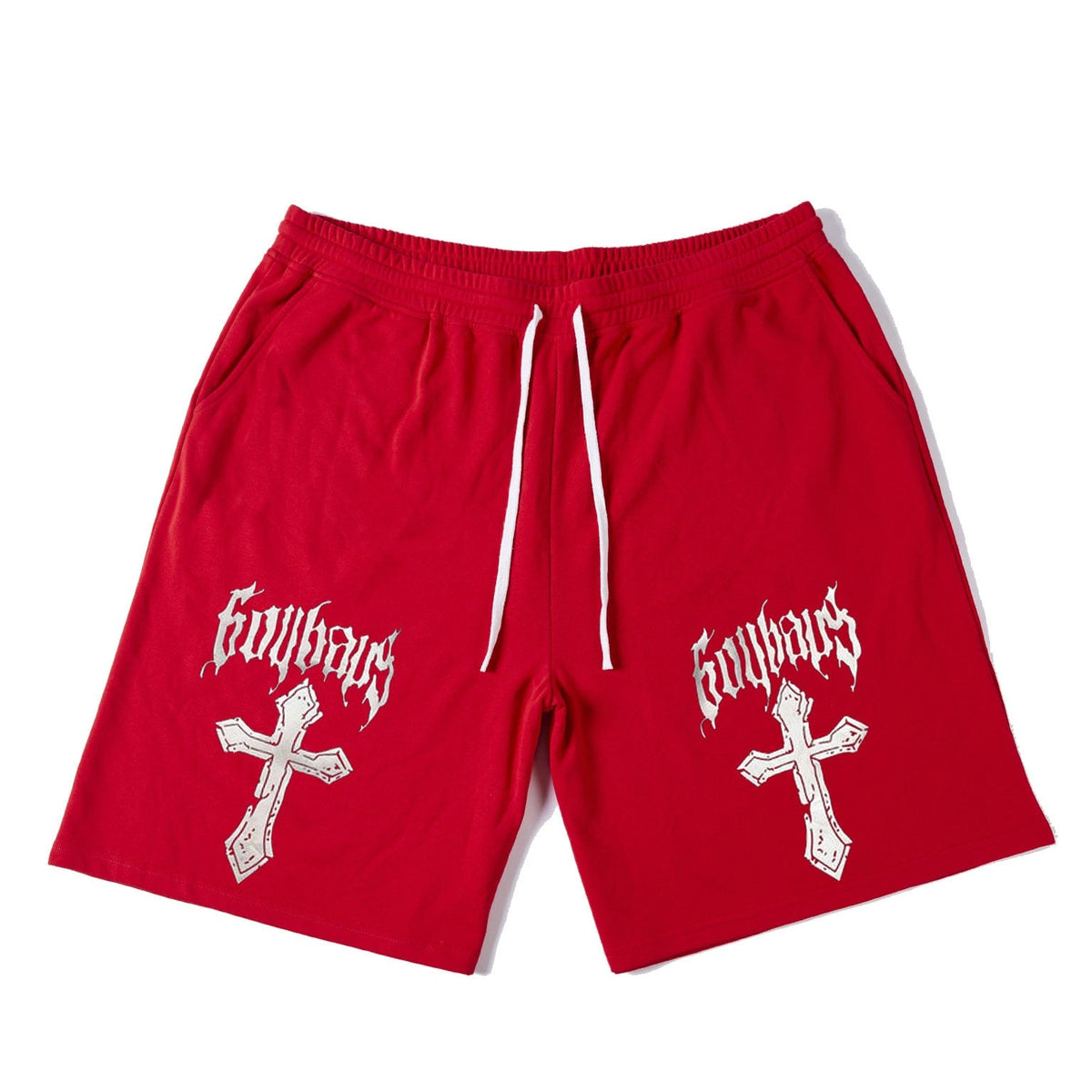 Red Cotton Men's Plus Size Shorts