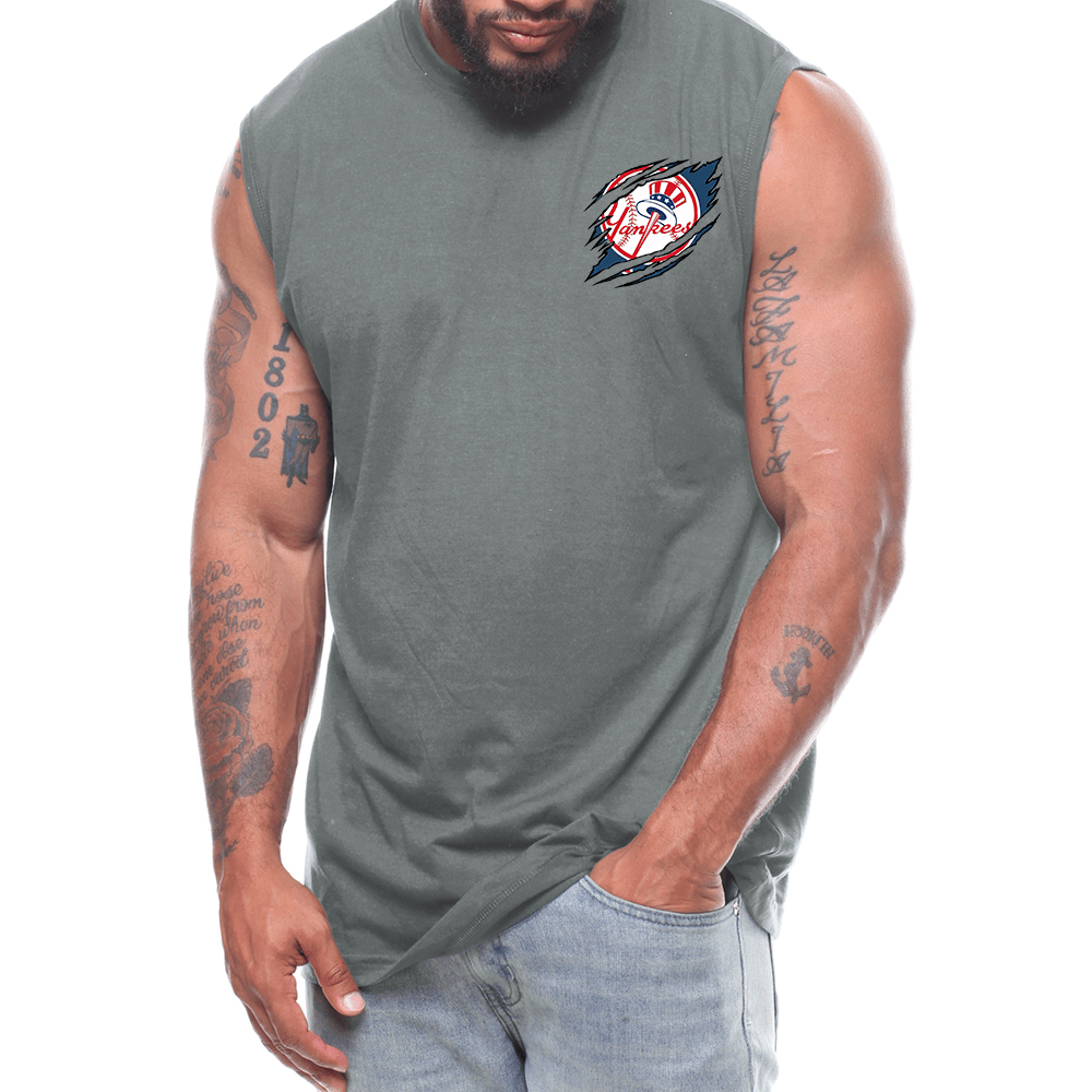 Tearing Effect Back Fashion Sleeveless